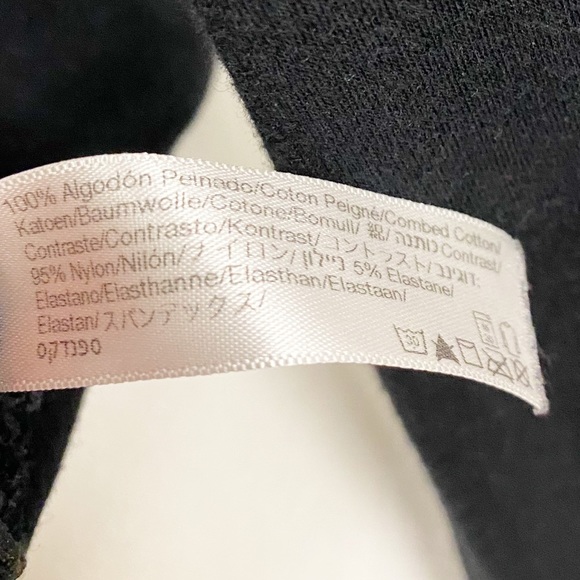 American Apparel Black Lace Raglan Sleeve Top - Picture 5 of 5